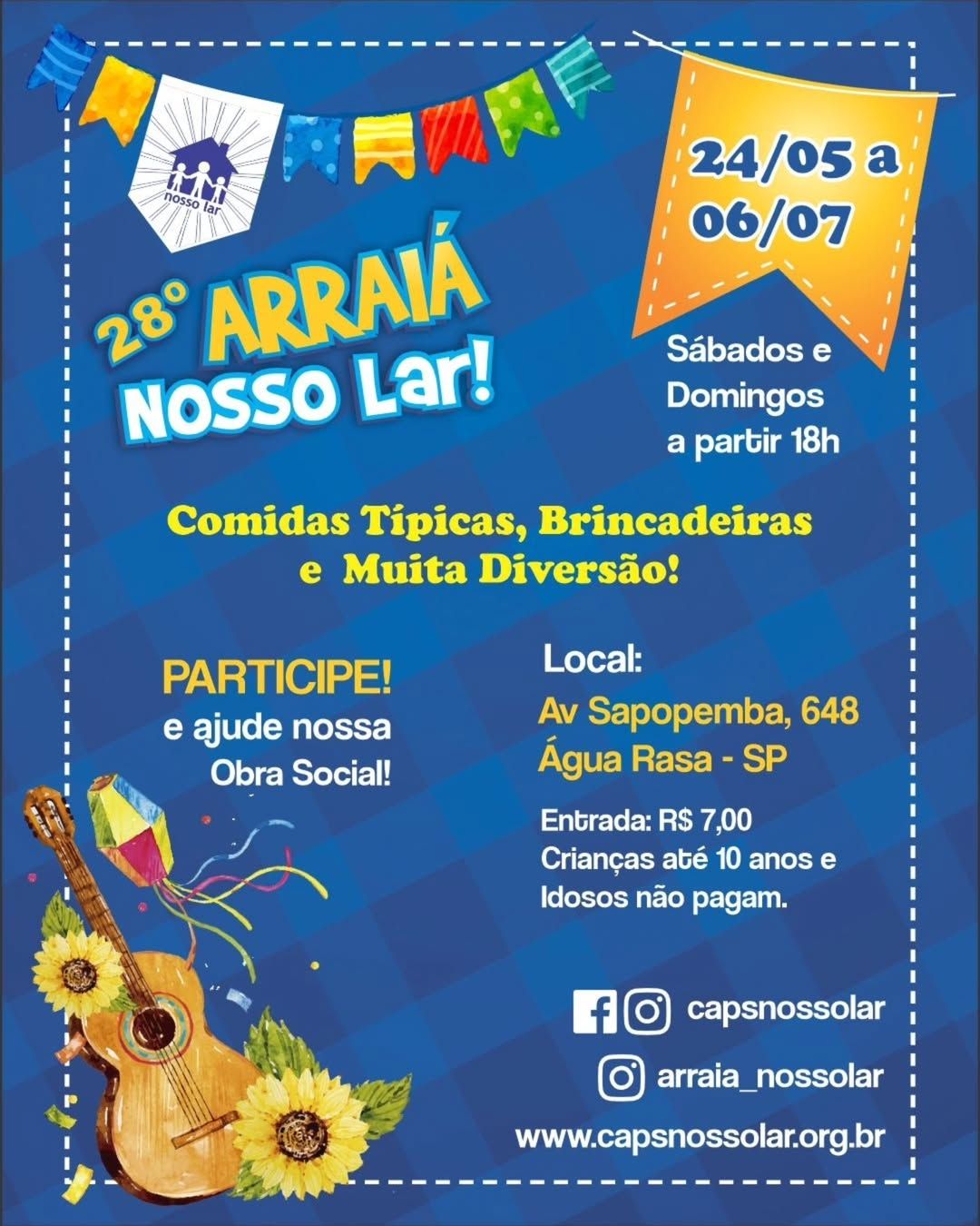 28º Arraiá Nosso Lar – Água Rasa 2025