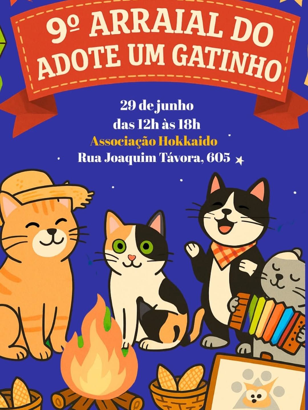 9º Arraial do Adote Um Gatinho 2025