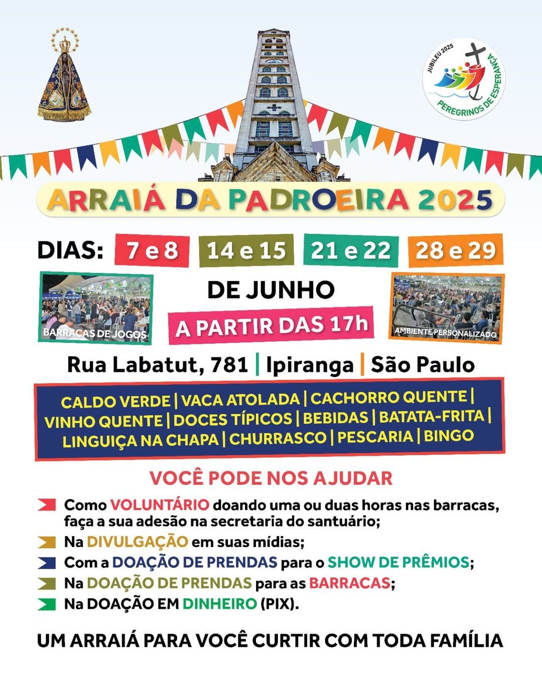 Arraiá da Padroeira 2025 – Santuário Nossa Senhora Aparecida do Ipiranga 