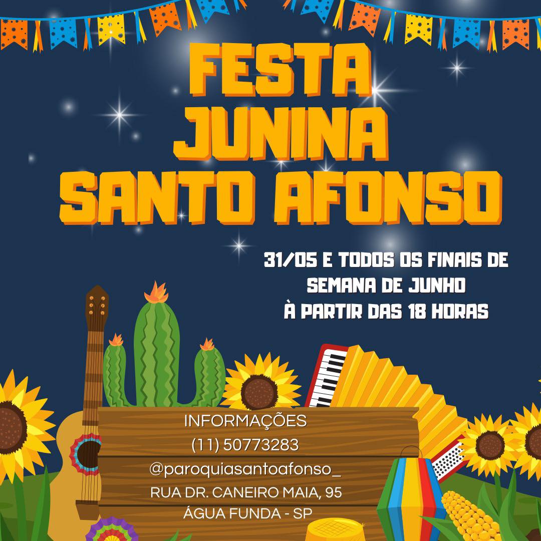 Arraiá da Paróquia Santo Afonso na Água Funda 2025 