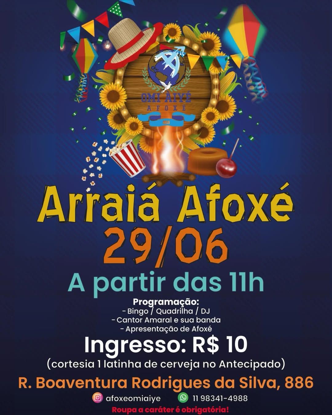 Arraiá do Afoxe Omi Aiye 2025