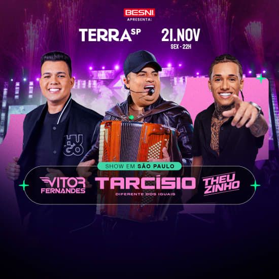 Besni Apresenta - Show do Tarcísio do Acordeon, Vitor Fernandes e Theuzinho no Terra SP - Review