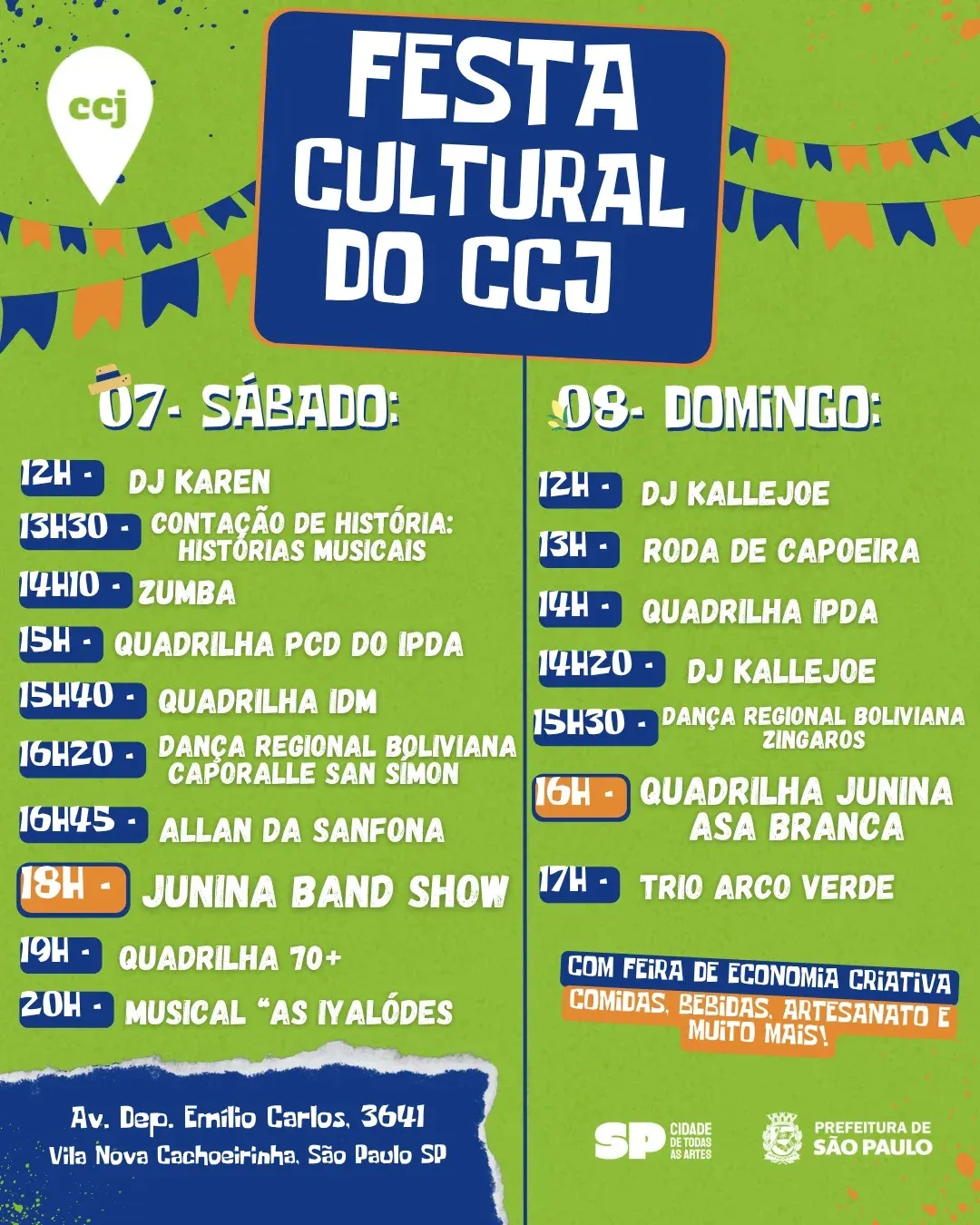 Festa Cultural do CCJ na Zona Norte 2025 