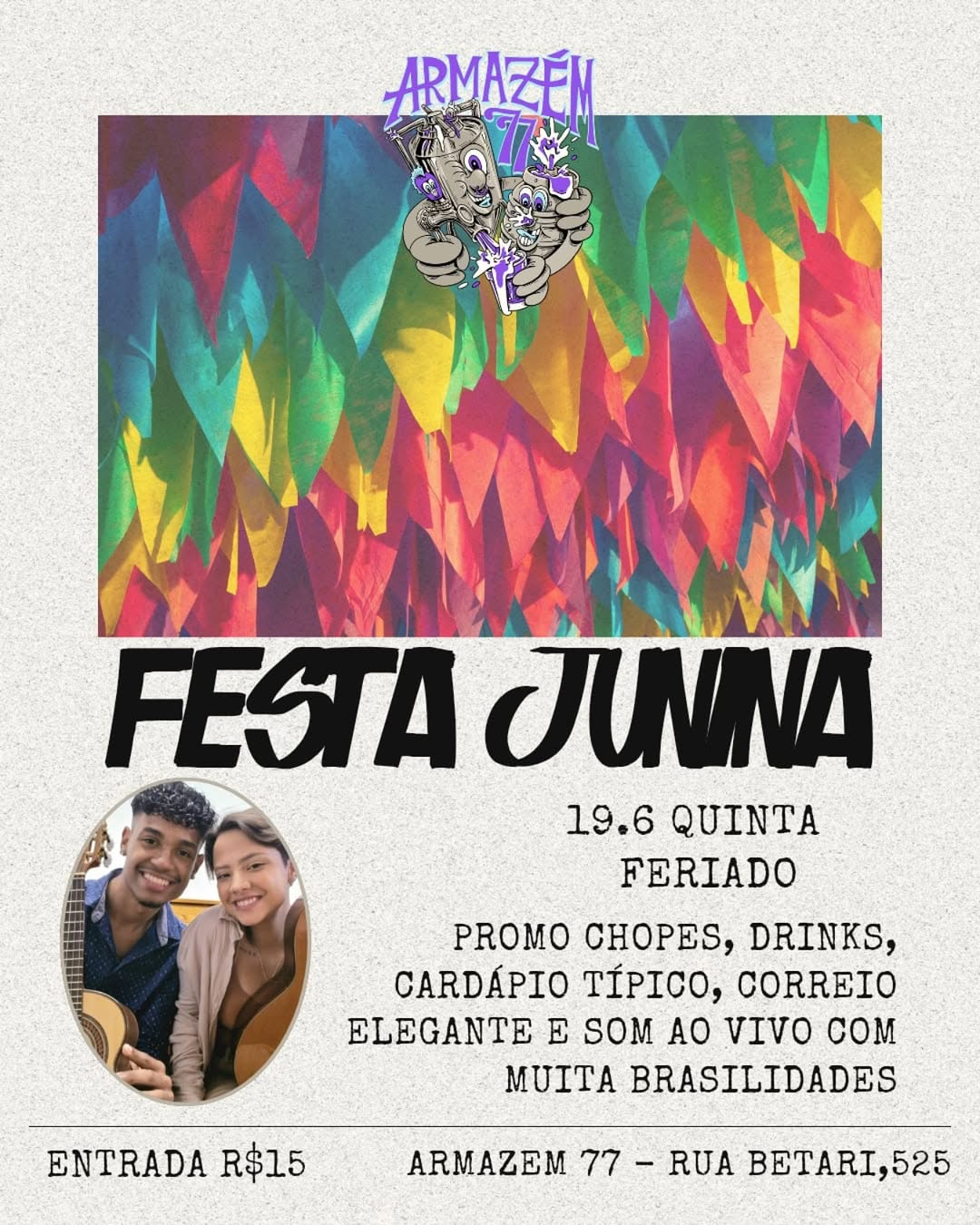Festa Junina Armazém 77 na Penha 2025