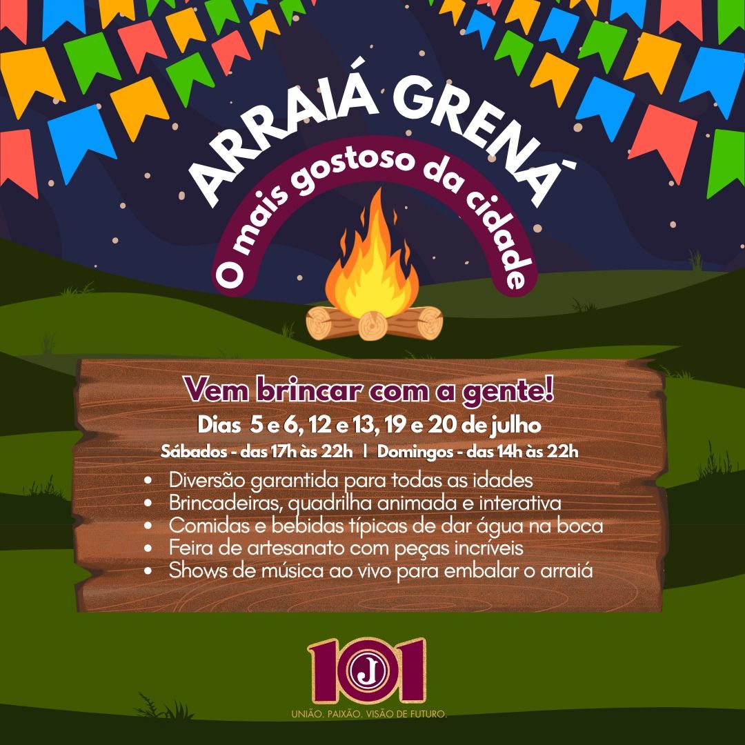 Festa Junina Arraiá Grená 2025 no Clube Atlético Juventus