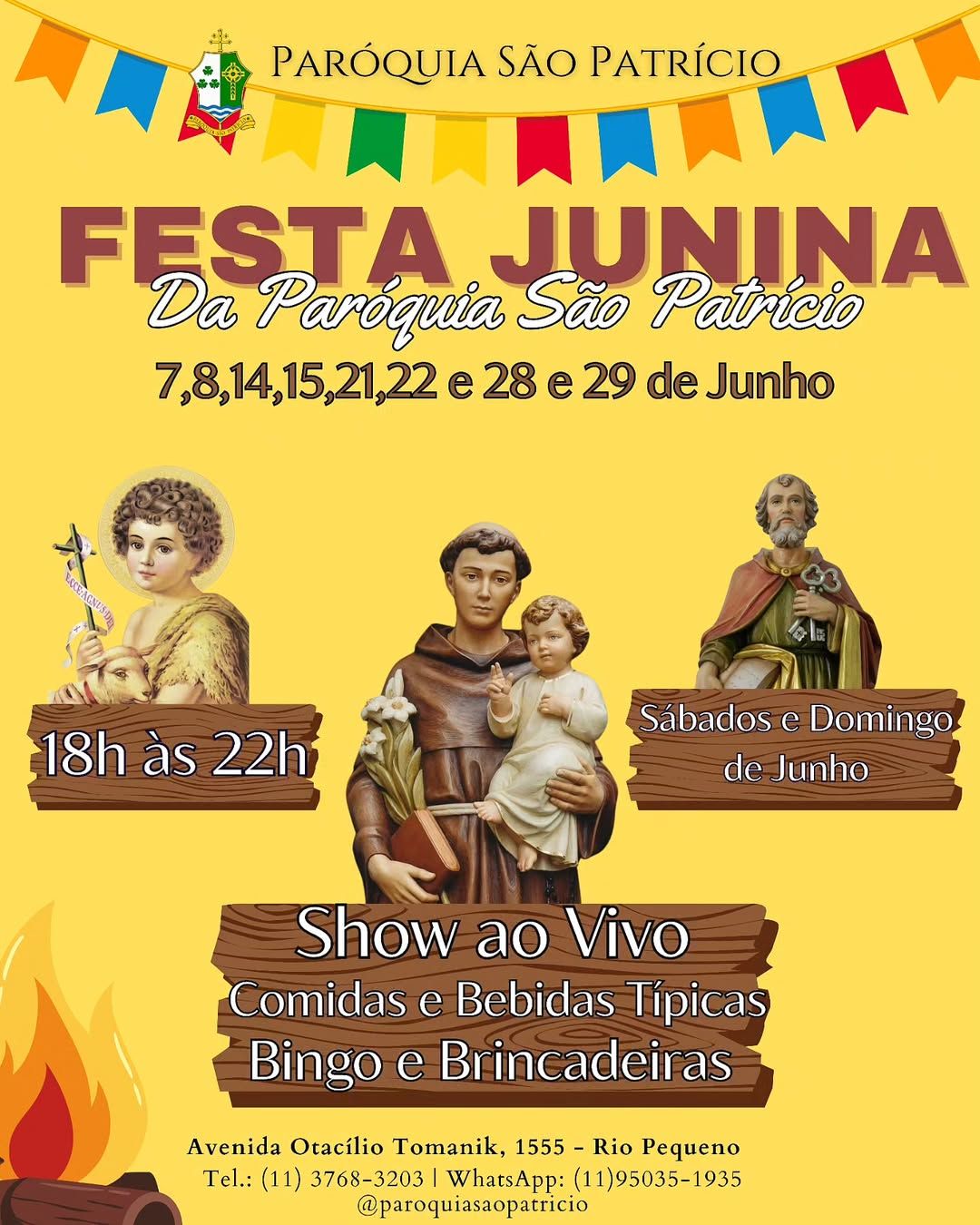 Festa Junina da Paróquia São Patrício no Butantã 2025
