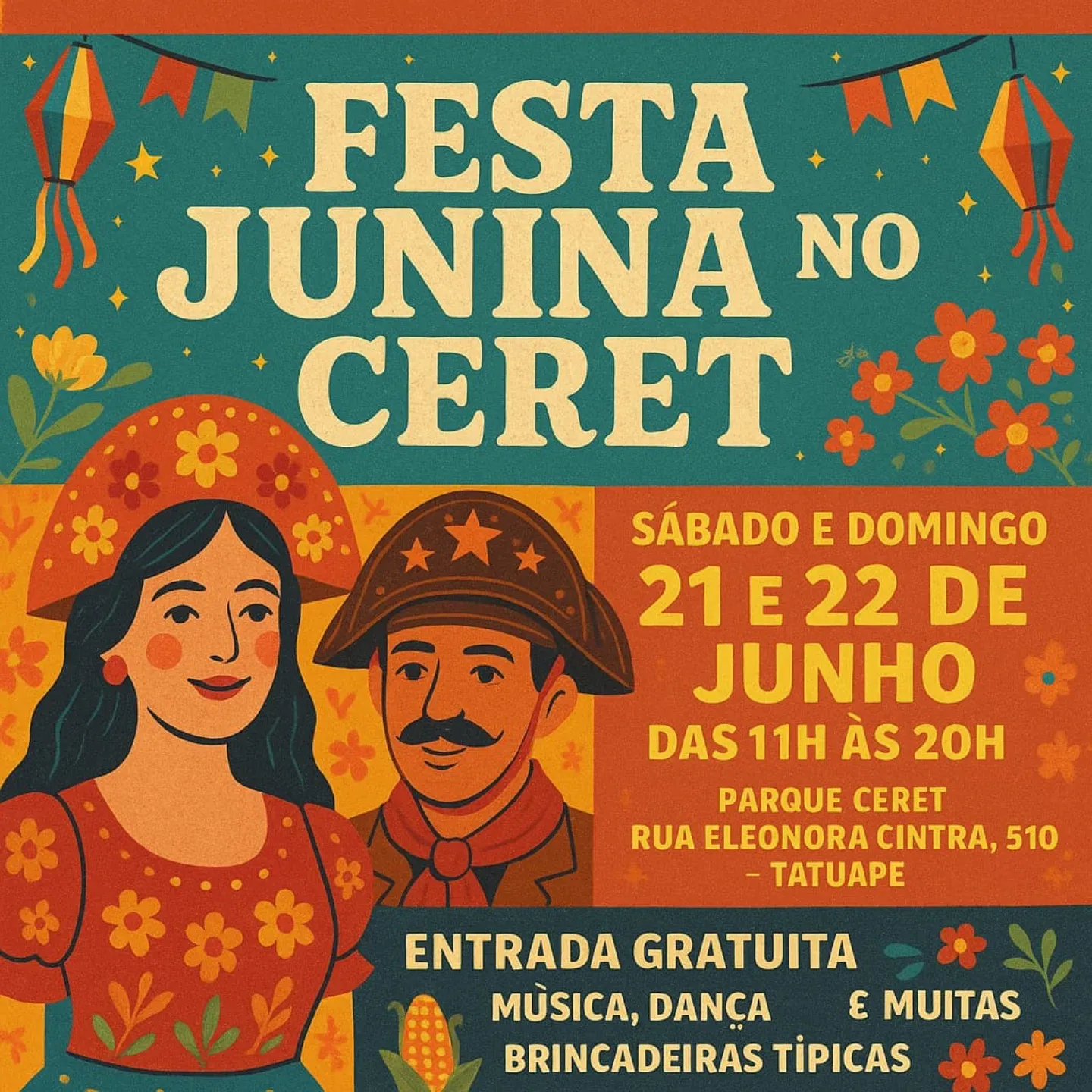 Festa Junina no CERET – Tatuapé/Anália Franco 2025