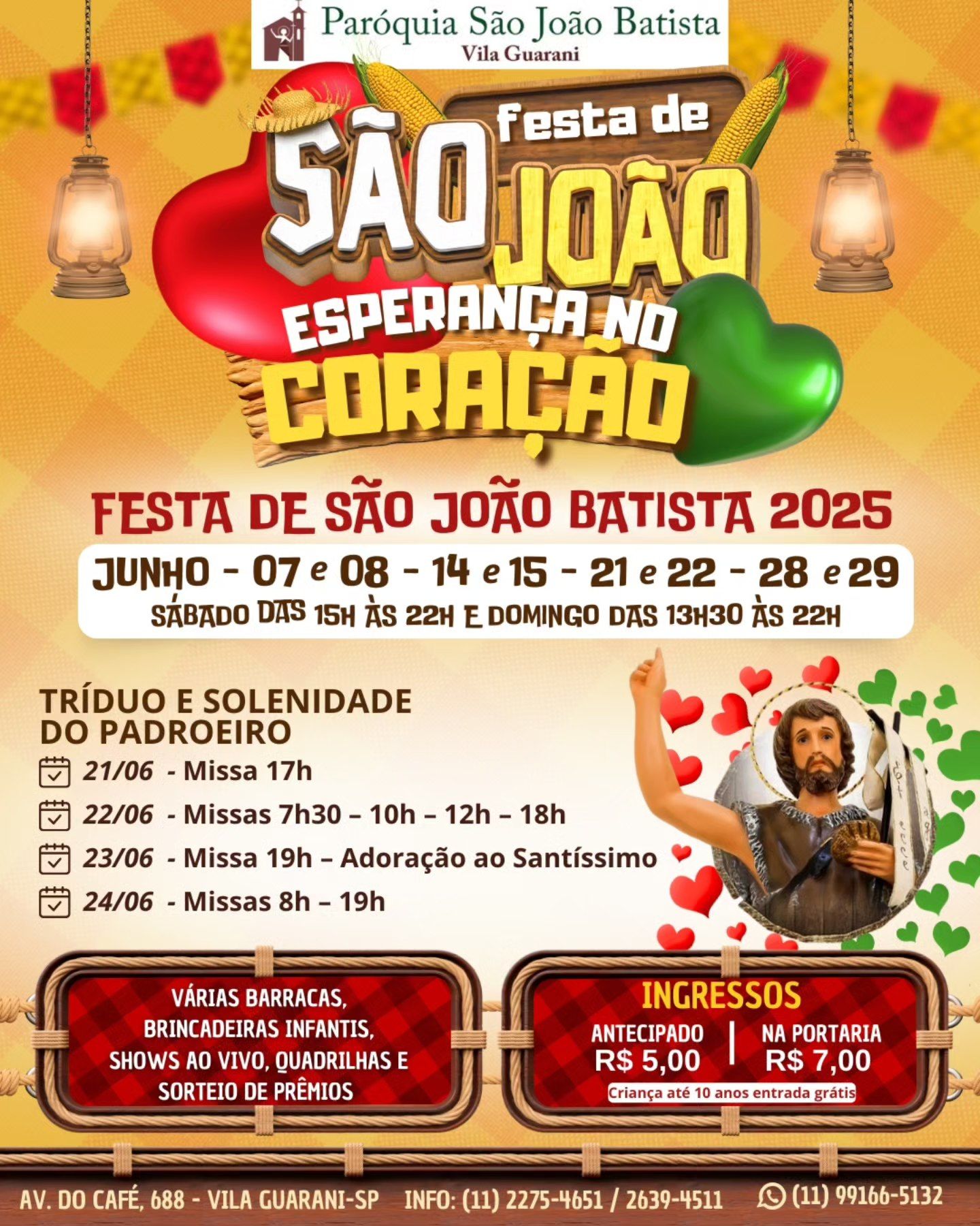 Festa de São João Batista 2025 – Vila Guarani