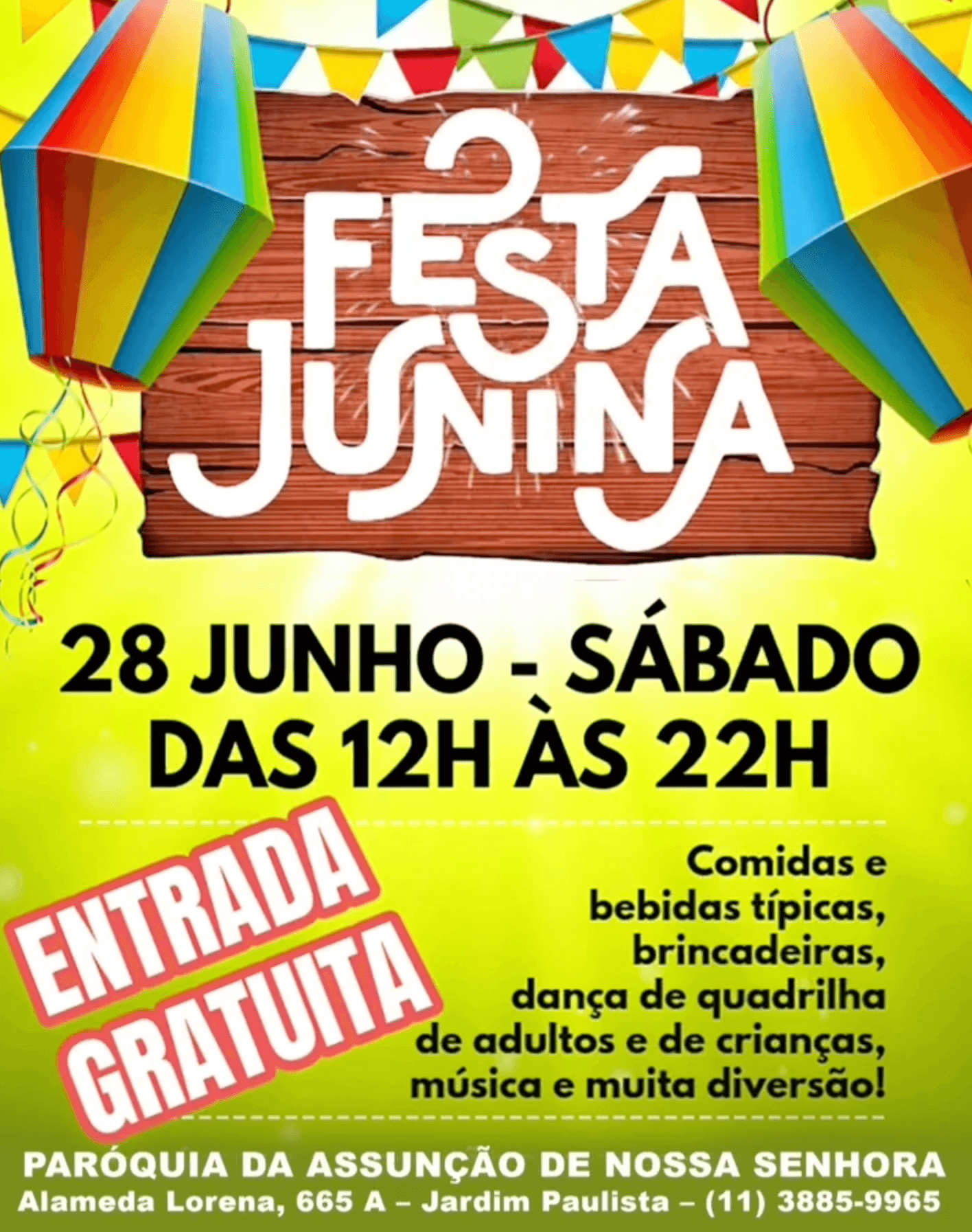 Festa Junina da Paróquia Assunção de Nossa Senhora 2025