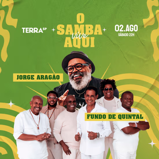 Show O Samba Vive Aqui com Jorge Aragão e Fundo de Quintal 2025 