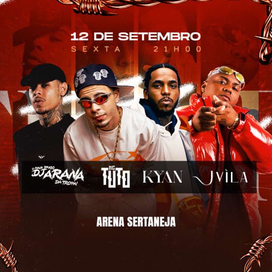 Show do MC Tuto, Kyan, DJ Arana e MC JVila no Arena Sertaneja 2025 - Review