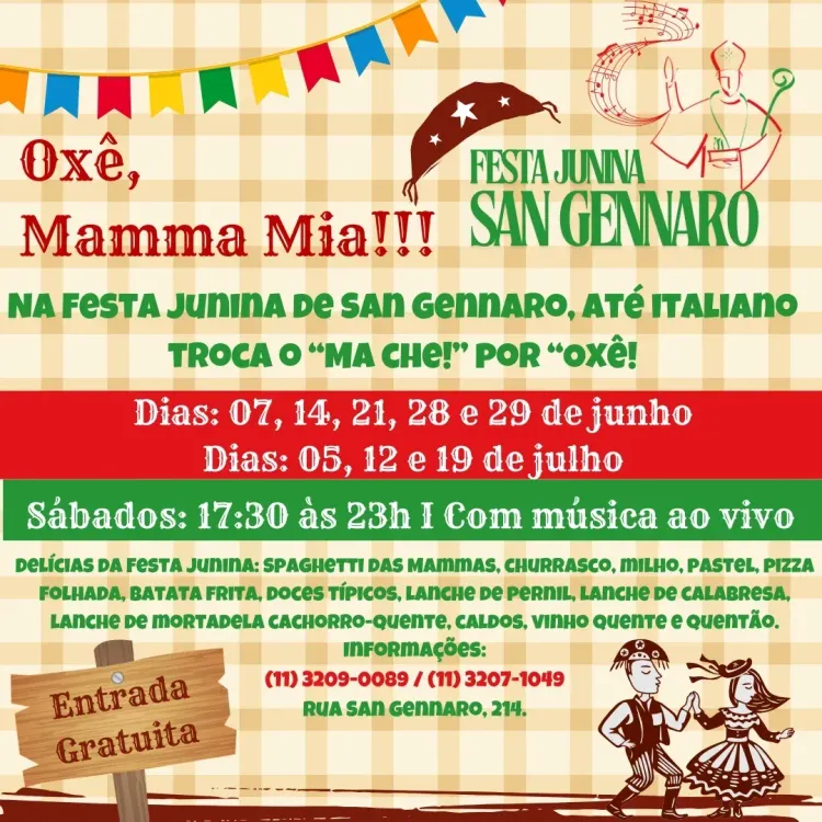 Festa Junina de San Gennaro 2025