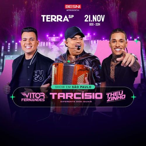 Besni Apresenta - Show do Tarcísio do Acordeon, Vitor Fernandes e Theuzinho no Terra SP 
