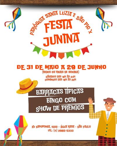 Festa Junina da Paróquia São Pio X e Santa Luzia 2025
