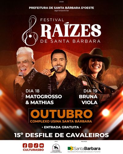 Festival Raízes de Santa Bárbara 2025 