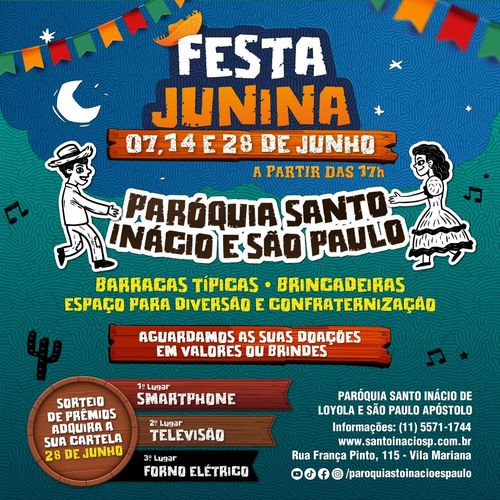 Festa Junina da Paróquia Santo Inácio e São Paulo – Vila Mariana 2025